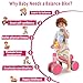 Baby Balance Bike Toys for 12-36 Months Kids Toy Boy Girls Gifts Toddler Best First Birthday Gift Children Walker No Pedal Infant 4 Wheels Bicycle (Rose Red)