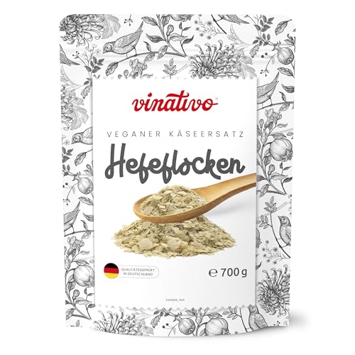 vinativo Hefeflocken Nährhefe vegan und glutenfrei 700g veganer Käseersatz Premium Qualität zum Kochen Backen