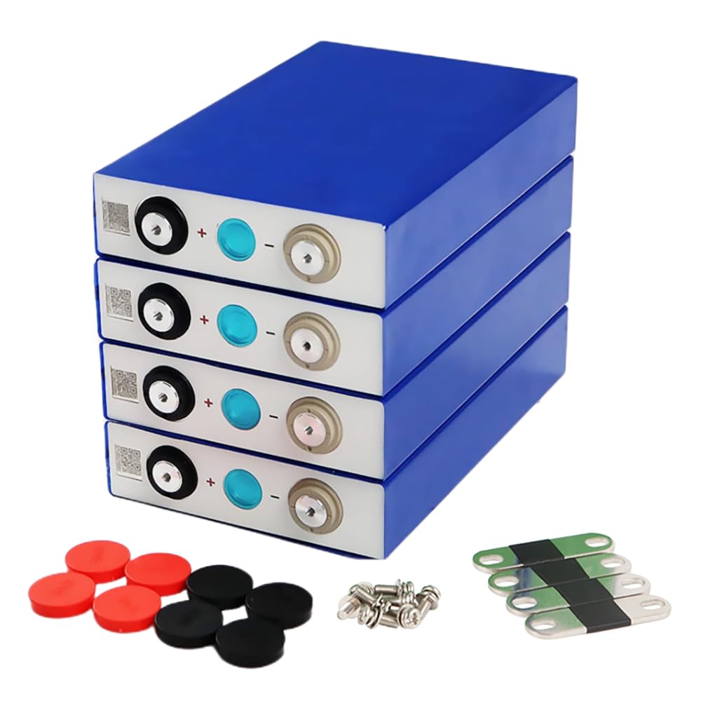 EVE LiFePO4 Cell 3.2V 105Ah Grade A Battery Deep Cycle Lithium Iron Phosphate Rechargeable Battery with QR Code,Screws and Bus Bars