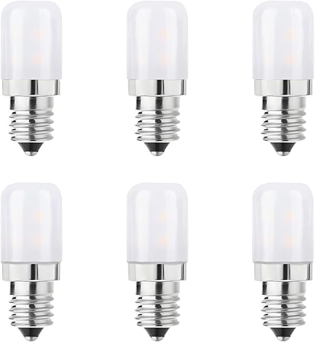 Makergroup Bombillas LED E12 para secadora, refrigerador, dispensador de agua, bombilla nocturna, bombillas de base de candelabro C7, 120 V, 2 W,