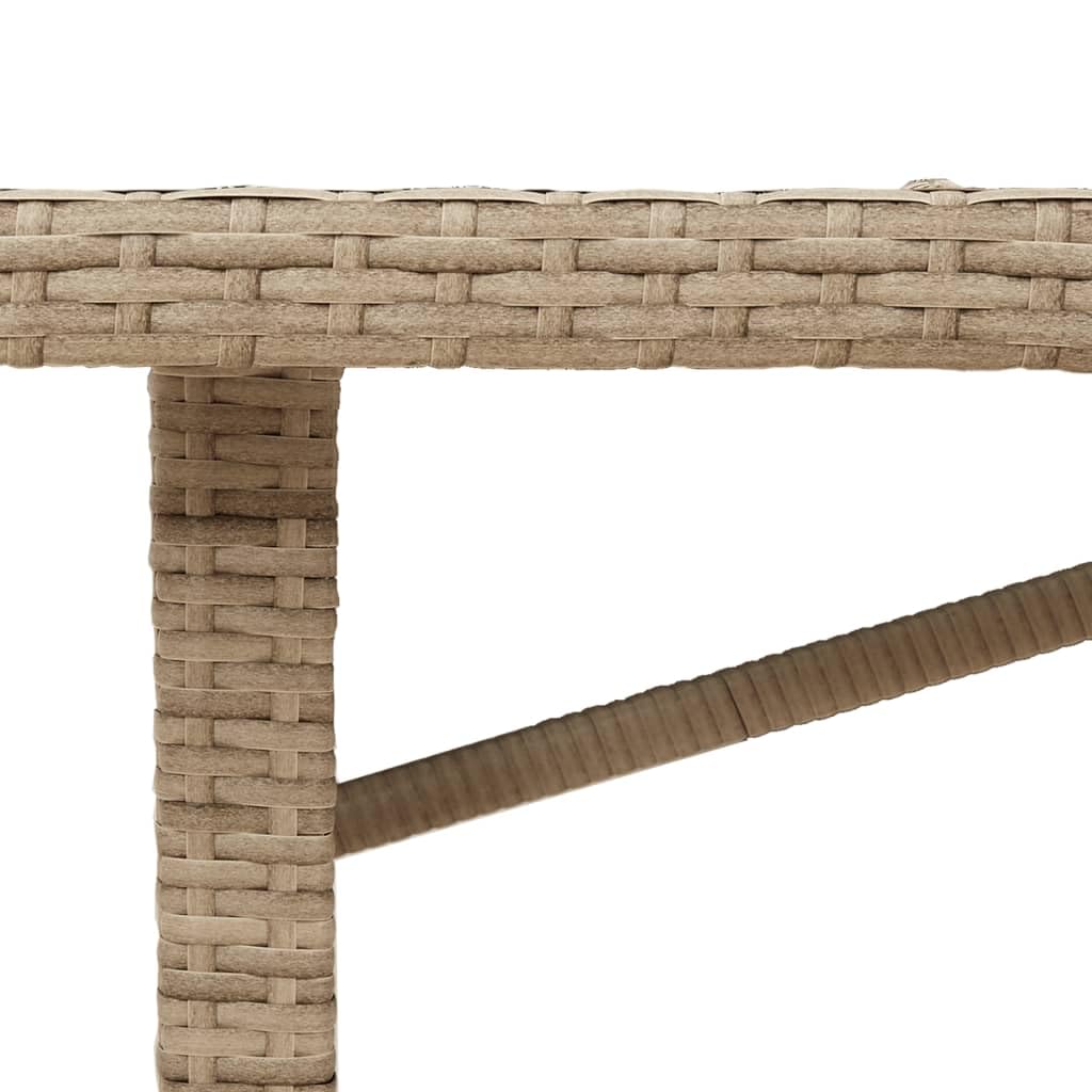 Tavolo da Giardino in Legno di Acacia e Polyrattan 190x80 cm | Ampio tavolo da pranzo per esterni, ideale per arredare il patio, il balcone o il terrazzo durante i pranzi in famiglia.