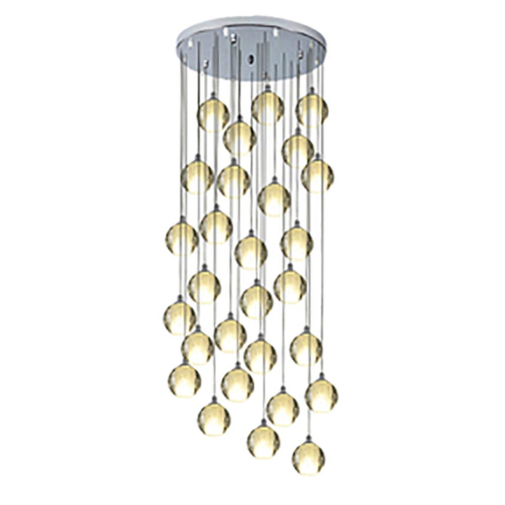 Tfgajkkkkk ルーの G4 Scandinavian Rotating Staircase Long Chandelier Simple Modern Staircase Chandelier For Villa Club Living Room Dining Room Lighting-Silver Misarrangement 6 (Silver Misarrangement 28)