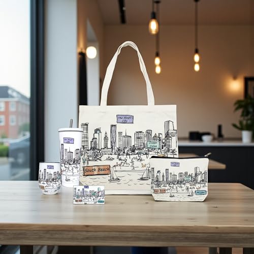 Bolsa Tote con diseño Cities Around the World 17x14 miniatura 3
