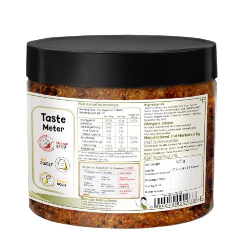 Image of FarmDidi Jackfruit Pickle 325g in Fresh Handmade Kathal ka Achar in Mustard Oil Spicy & Tangy Homemade Pickle Traditional Jackfruit Achaar No Chemical Preservatives
