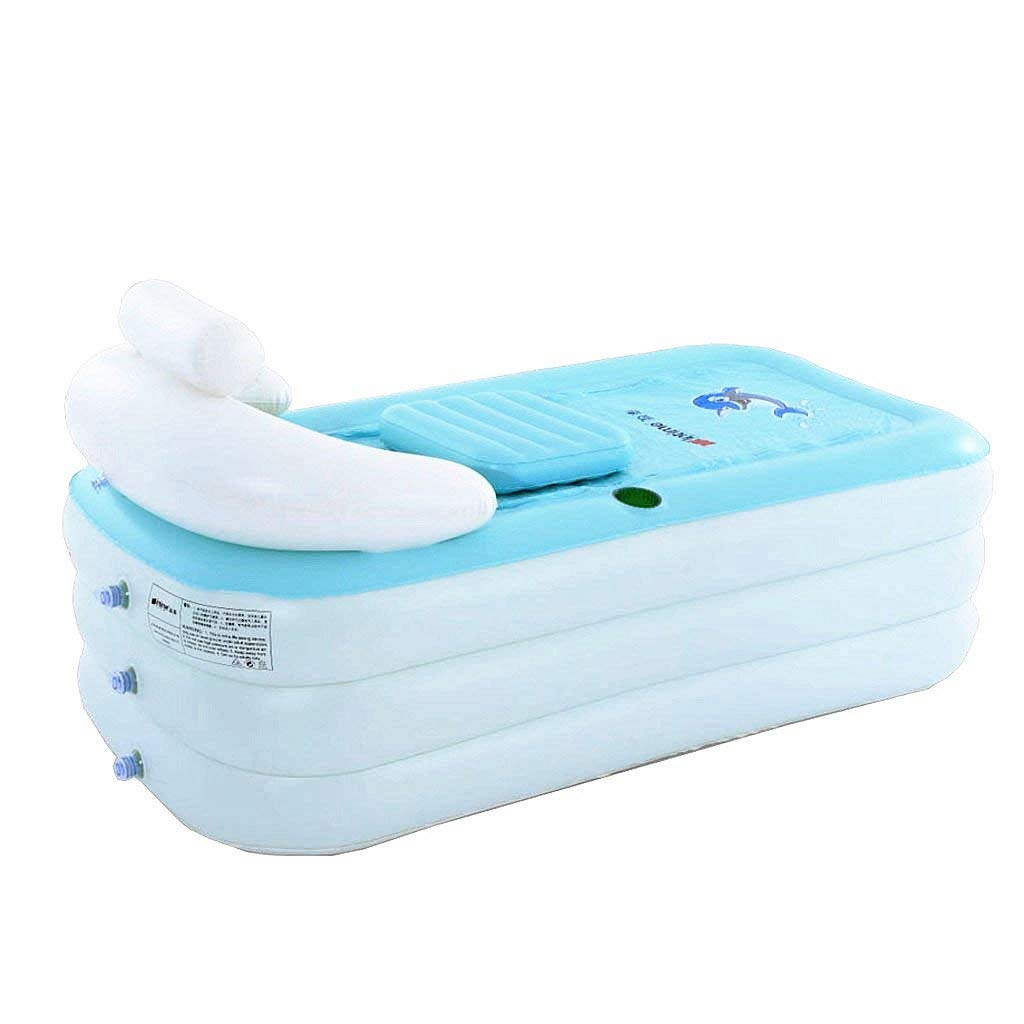Baignoire Pliable Gonflable Épais Chaude Adultes Spa, Enfants Piscine Gonflable, Blanc