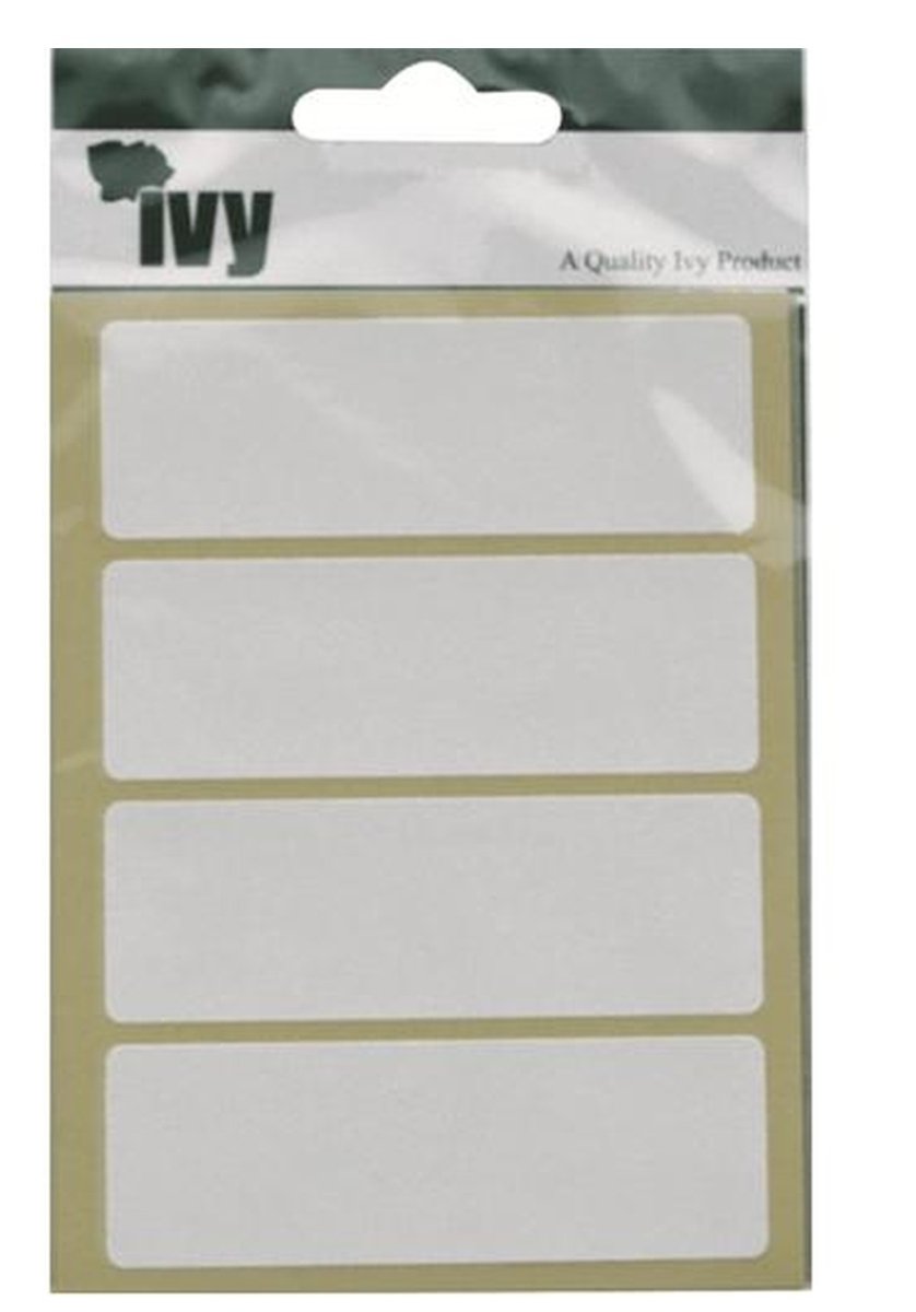 Ivy 25mm x 75mm White Self Adhesive Labels Rectangle Sticky Labels (28 Stickers)
