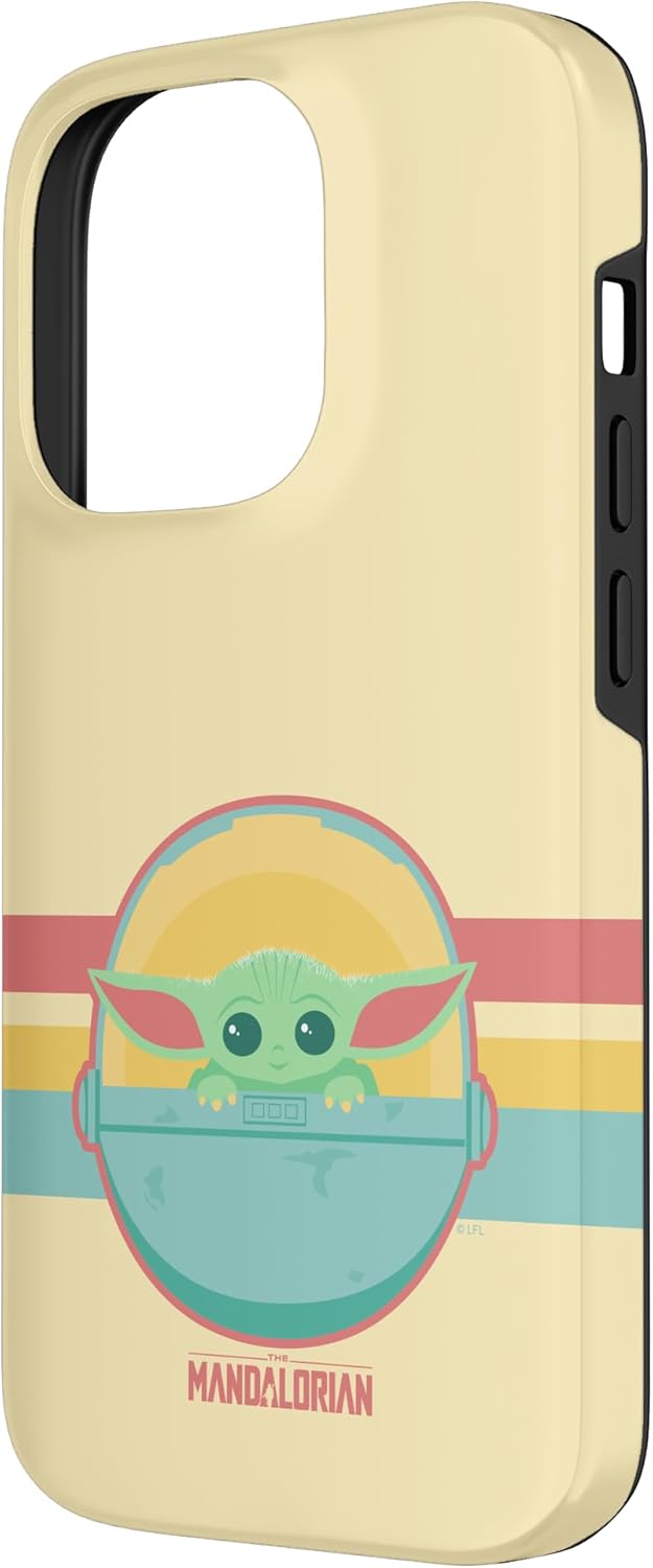 iPhone 14 Pro Star Wars: The Mandalorian The Child Retro Rainbow Case