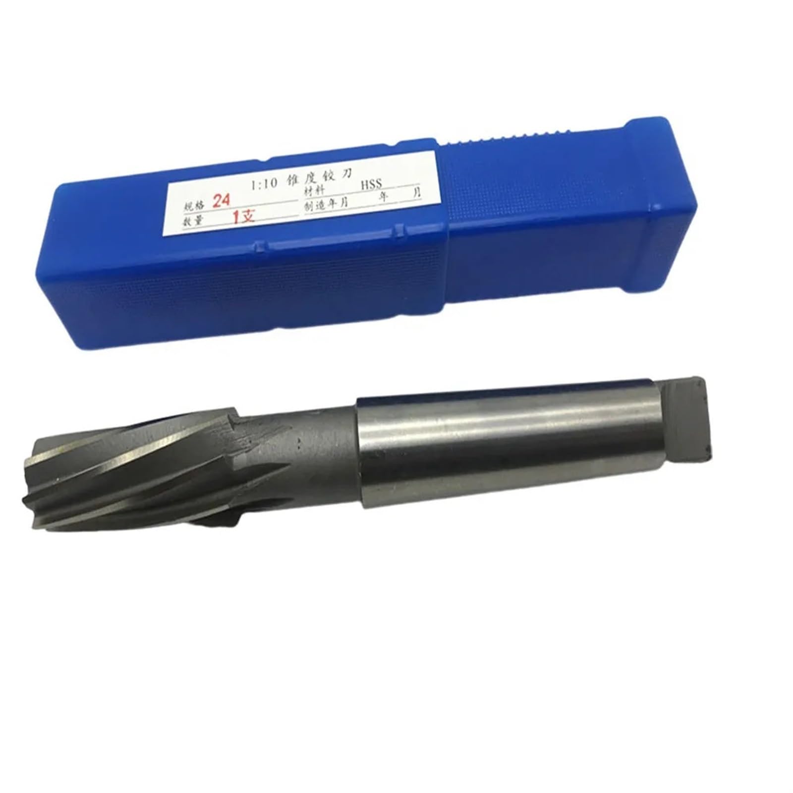 Alesatore manuale for perni conici 1:10 Grado conico Alesatore manuale for perni in lega HSS Acciaio 9XC Lama gambo conico Alesatore for macchine Utensili CNC(28mm)