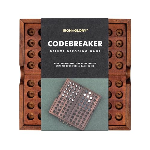 Iron & Glory Code Breaker | Juego de mesa de rompecabezas de madera | Ideas de regalo para papá y regalos de cumpleaños para hombres | Accesorios de decoración del hogar y decoración de mesa de café |