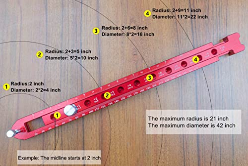 image for SlogPith Woodworking Compass Scriber, Portable Aluminum Alloy Woodwork