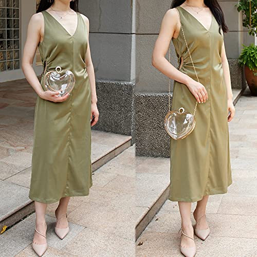 Cariedo Acrylic Handbag Luxury Transparent Clear Clutch Bag For Women Evening Bag Handbag Purse Crossbody Shoulder Bag Party Prom (Heart) #TOP4
