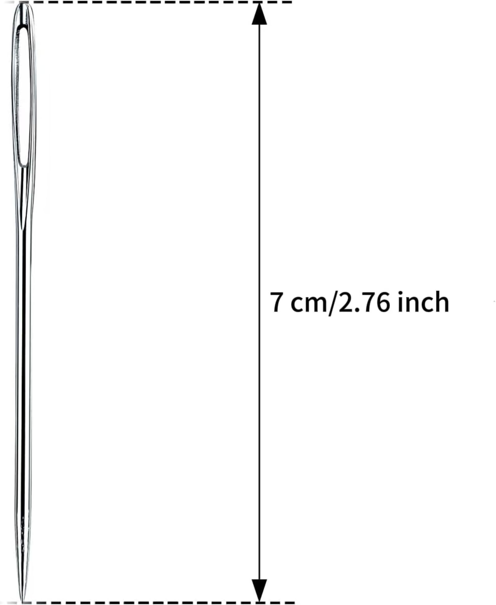 Outus 20 Pcs Leather Sewing Needles Glovers Needles for Leather Quilting Beadwork(7 cm)