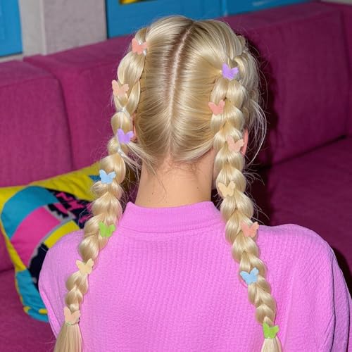 Mini pinzas de mariposa para el cabello 100 unidades pinzas pequeñas lindas para niñas y mujeres miniatura 5