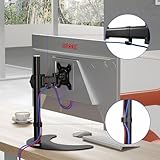 Duronic Single Monitor Stand DM25D1 Monitor Arm Desk Mount for 13-27” Screens Adjustable Desk Riser with VESA 75 100 Freestanding Monitors Mount for Home Office Work - Image 5