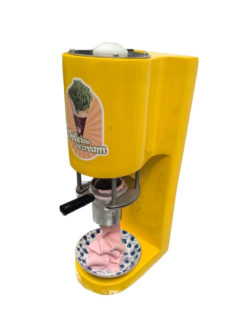 Máquina comercial para hacer helado de espagueti con 4 moldes de diferentes formas, extrusora de fideos de helado con arranque de un solo toque, producción de 7.9 gal/h, para heladerías.