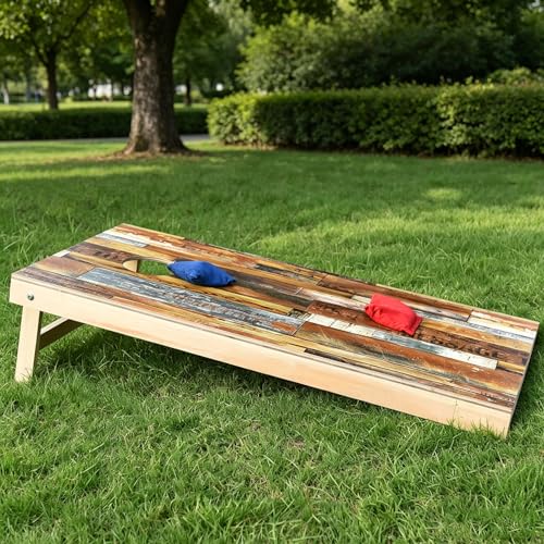 Image of Sportdo 4x2 ft Solid Wood Cornhole Set with 8 Bean Bags, Regulation Size Cornhole Board Set for Adults, Cornhole Game Set for Tailgate Backyard Toss Games Indoor&Outdoor Activities