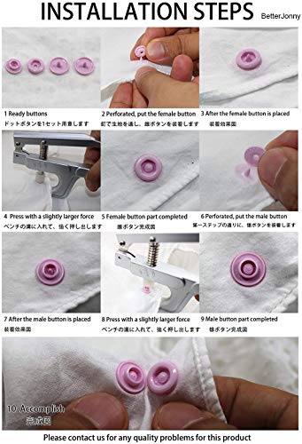 Betterjonny 100 Sets Clear Kam Snaps, Size 20 T5 Resin Plastic Snaps Buttons Fasteners Punch Poppers For Clothing Crafts #TOP5