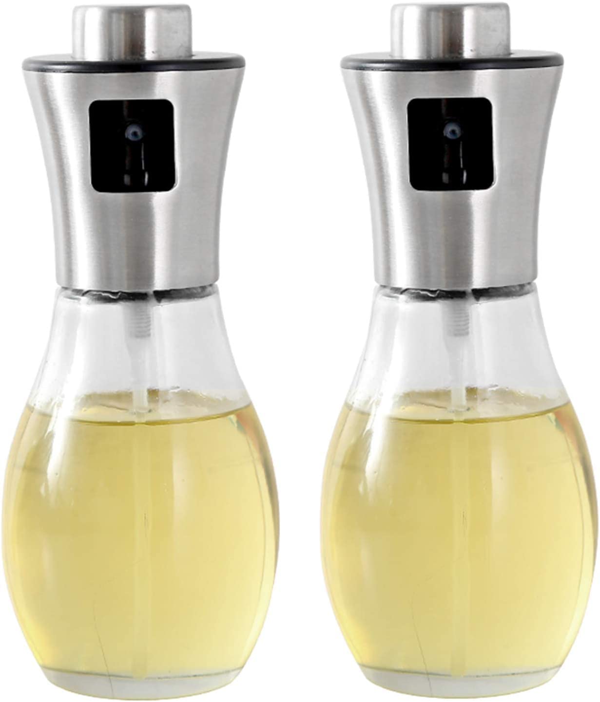 Spruzzatore di Olio d'oliva da 200 ml, spruzzatore di Olio d'oliva Portatile distributore di aceto, Bottiglia di Olio di Vetro per insalate grigliate per Cucinare e friggere.