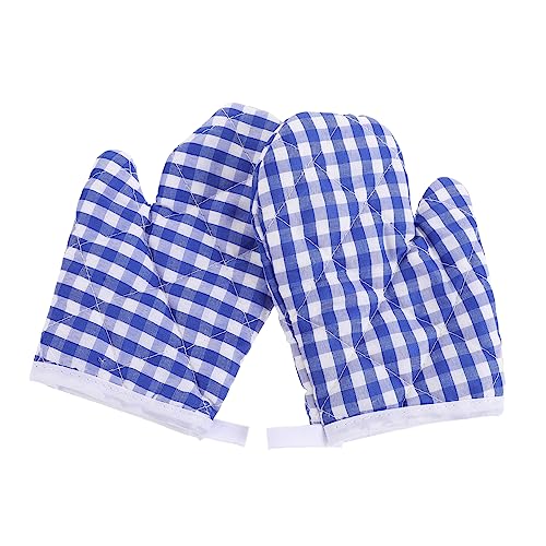 KICHOUSE 2pcs Microwave Gloves Kitchen Cabinet Organizer Kids Microwave Toy Anti Heat Cooking Mitt Cooking Gloves Kids Mitts Mini Kitchen Mitts Hot Mitts Quilting Child Oven Polyester
