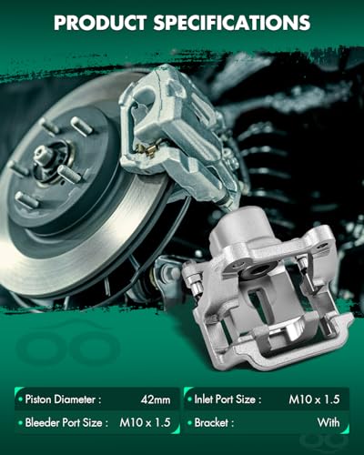 Image of SCITOO 18B4993 Rear Right Disc Brake Caliper w /Bracket Fit For Chrysler For 300 2005-2021,For Dodge For Charger 2006-2021,For Dodge For Magnum 2005-2008, Single Piston