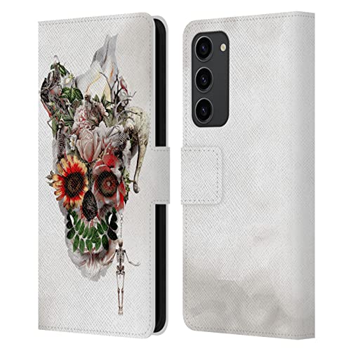Étui portefeuille Galaxy S23+ 5G Riza Peker Klaxon Cassé Crânes 5 en cuir