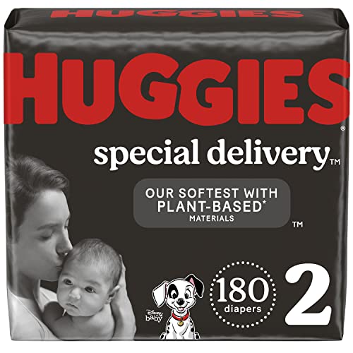 Huggies Special Delivery Hypoallergenic Baby Diapers Size 2 (12-18 Lbs), 180 Ct, Fragrance Free, Safe For Sensitive Skin #TOP14