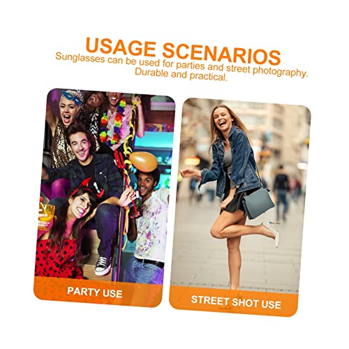 VALICLUD Fashion Bat Shaped Rimless Sunglasses for Unique Style Vintage Bat Eyewear for Costume Parties Eyeglasses Eye-catching Accessories for Halloween and Cosplay3