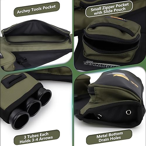 image for SUNYA Archery Hip Quiver for Arrows. Includes 3 Tubes Arrow Holder, Ac