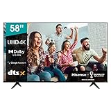 Hisense 58A66G 2021 Series - Smart TV 58' 4K UHD con Dolby Vision HDR, DTS Virtual X, Freeview Play, Alexa Built-in, Bluetooth