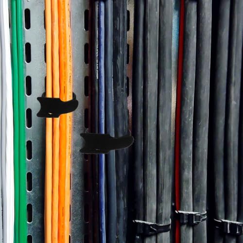 SHINEOFI 150pcs Cat Head Cable Ties Cord Organizer Straps Reusable Wire Management Clips for Charging Cables and Electronics Desk Cord Holder Black (12cm, 15cm, 20cm) miniatura 6