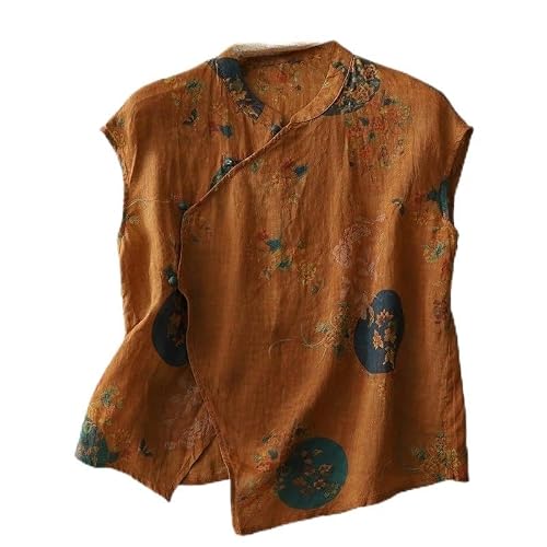 Vintage Bloom Sleeveless Floral Blouse