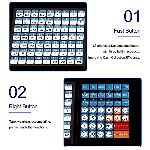 Báscula digital con impresora y doble display miniatura 4