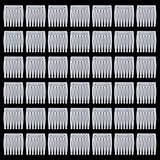 Honbay 60PCS 7 Teeth Plastic Hair Comb Hair Side Comb Hair Clip Comb Twist Comb Wedding Bridal Veil Combs Wig Combs Headpieces Accessories Combs Updo Bun Chignon Hair Styling Accessories (Clear White)