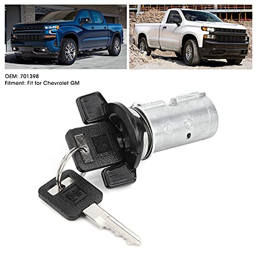 Ignition Lock Cylinder Key, Ignition Lock Cylinder With 2 Keys 701398 Replacement Accessory Replacement For Gm(Oem: 701398) #TOP5