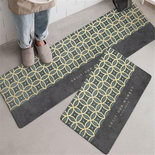Tapis de salon géométrique moderne gris et jaune 200x250cm - 2