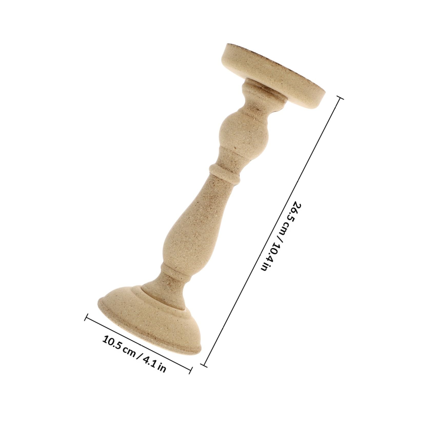 Candelabro Retro Nórdico de Madera Compacta, 2 Piezas
