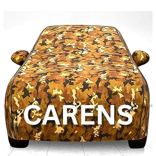 Image of 100% Waterproof Car Cover for Carens UV Protection, Dustproof, Windproof | Custom Fit with Mirror Pockets, Belt & Buckle | All Weather Outdoor Body Cover(Jungle)