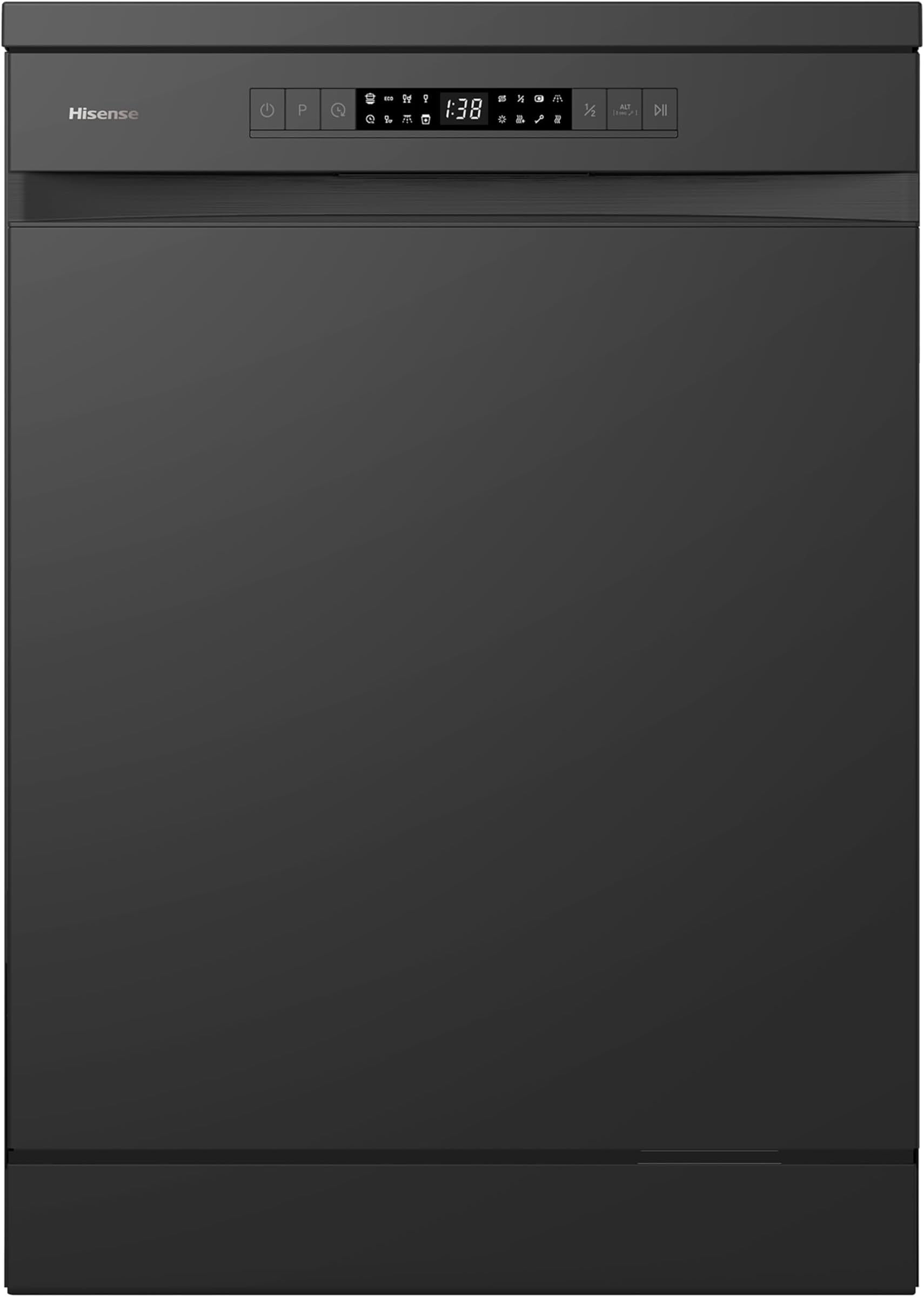 Hisense HS622E90BUK Freestanding Standard Dishwasher 85cm High - E Rated, Black, 24 x 23 x 33 inches (L x W x H) [Energy Class E]