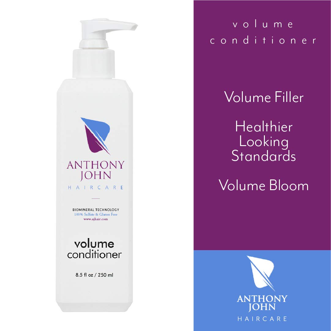 Anthony John Haircare Volume Conditioner, Hair Volumizer for Fine & Thin Hair, Hair Conditioner for Damaged, Dry Hair to Detangle, Nourish, Restore Shine, and Enhance Soft Long Locks, 8.5fl oz/250ml : Beauty & Personal Care