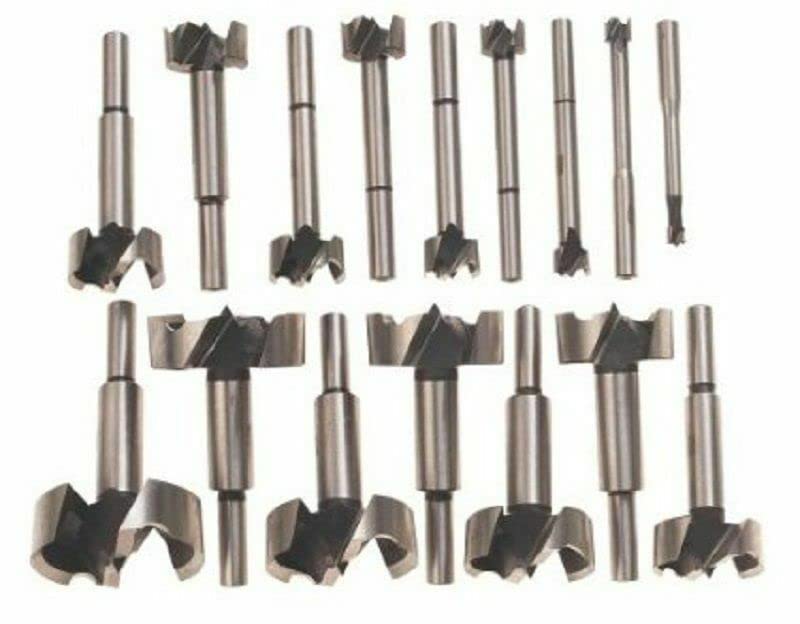 New 16pc Forstner Bit Set w/Case Wood Hole Forestner Clean Cutting