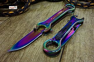 NEW 7.5" Rainbow Wrench Tactical SPRING ASSISTED Open FOLDING POCKET KNIFE Multi-Tool 4