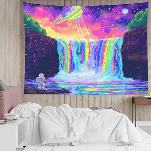 Couverture murale cascade 3D en polyester doux déco chambre