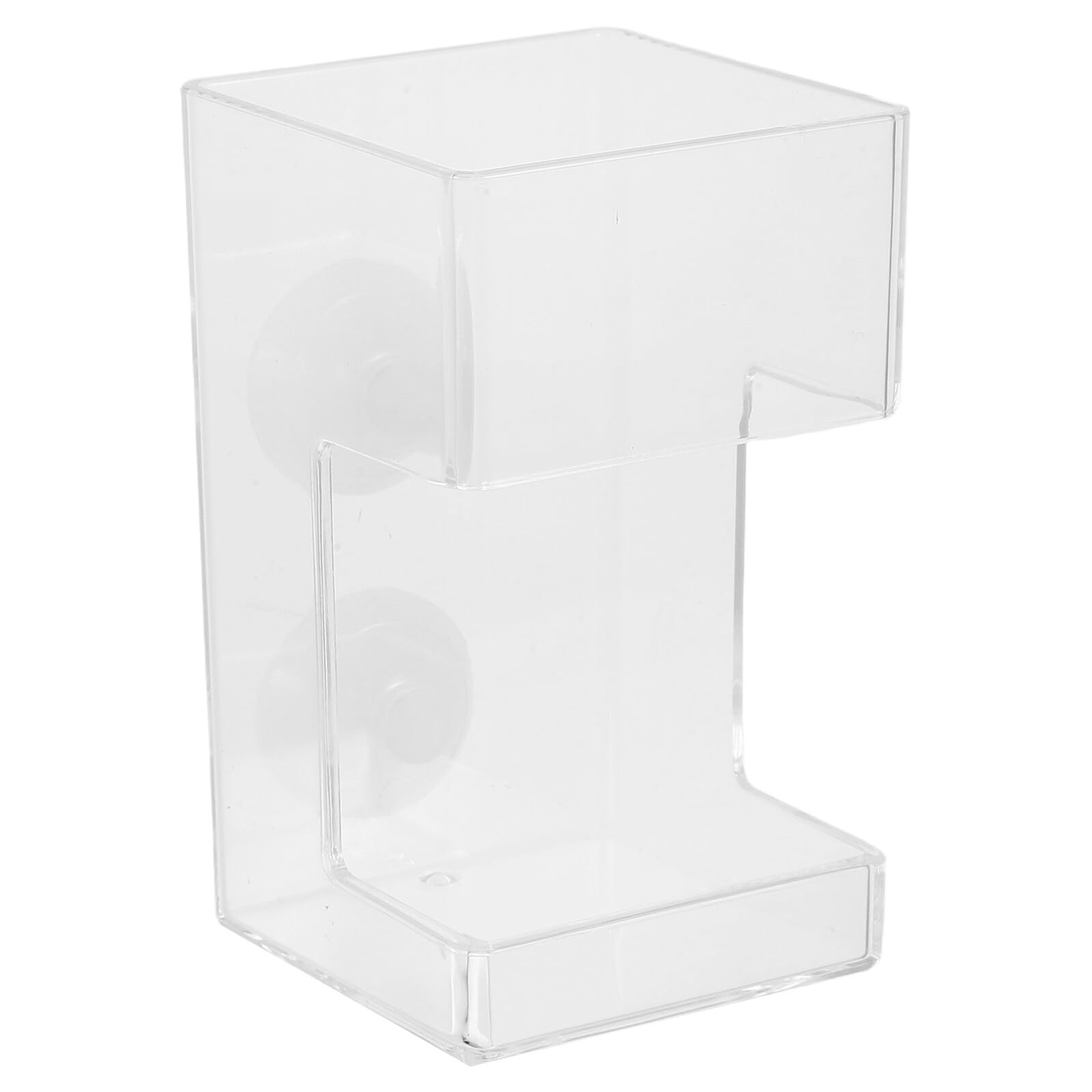 Luxshiny Automatic Aquarium Fish Feeder Bowl with Suction Cup Acrylic Shrimp Feeding Dish for Fish Tank Floating Food