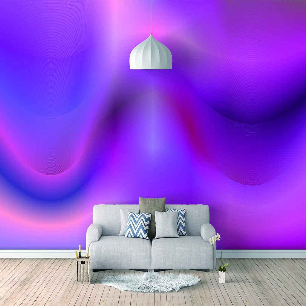 Impression d'art moderne papier peint canevas 3D violet autocollant