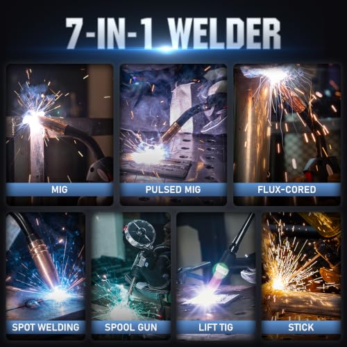 YESWELDER Firstess SP200 MIG Welder, MIG/Pulsed MIG/Flux Core/Spot Welding/Lift TIG/Stick/Spool Gun Compatible