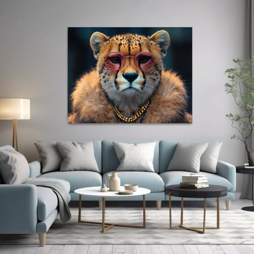 Cuadros modernos de guepardo estilo boho, láminas decorativas en lienzo de 40x60cm 3