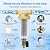 Valquave Whole House Spin Down Sediment Water Filter 3/4“, 40 Micron, Reusable and Flushable Prefilter, Thread of 1" MNPT + 3/4" FNPT + 3/4" MNPT for City/Well Water, Lead-Free Brass, BPA-Free
