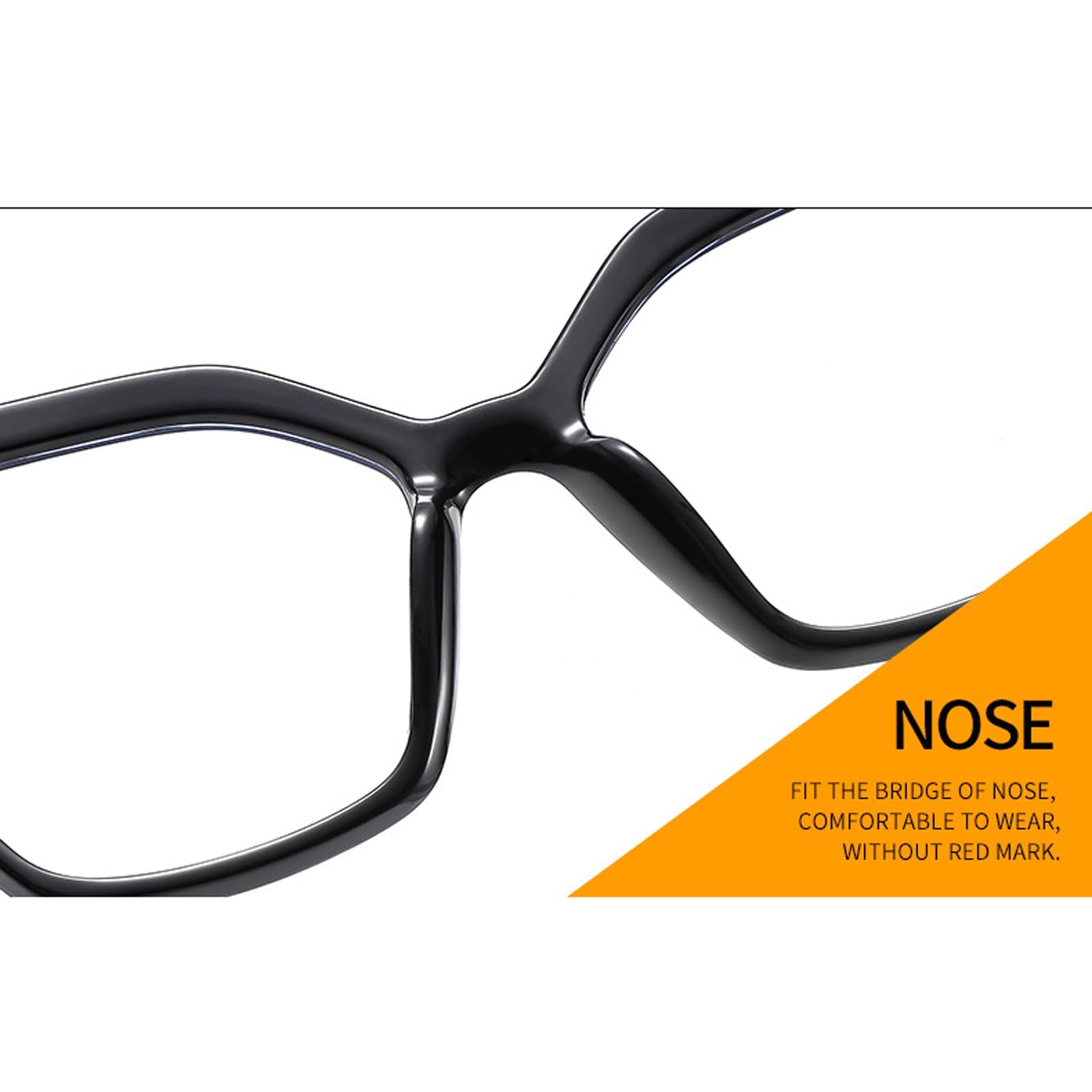 Monturas de Gafas Retro Anteojos Grandes sin Receta | Gafas con lentes de PC for computadora, gafas de lectura de borde completo, unisex(C1 Black)