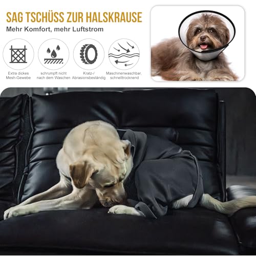 OneTigris Hundebody Nach OP, Hundebody Nach Kastration Rüde mit Verstellbaren Riemen, Weich Leckschutz Hunde für Rüde Oder Hündin, Body Hund für Kleine/Mittlere/Große Hund (L)