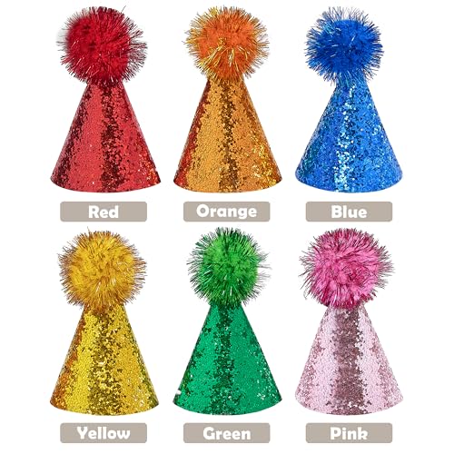 image for PET SHOW 10pcs Mini Small Dog Hats Cat Birthday Party Hat Rabbit Hats 